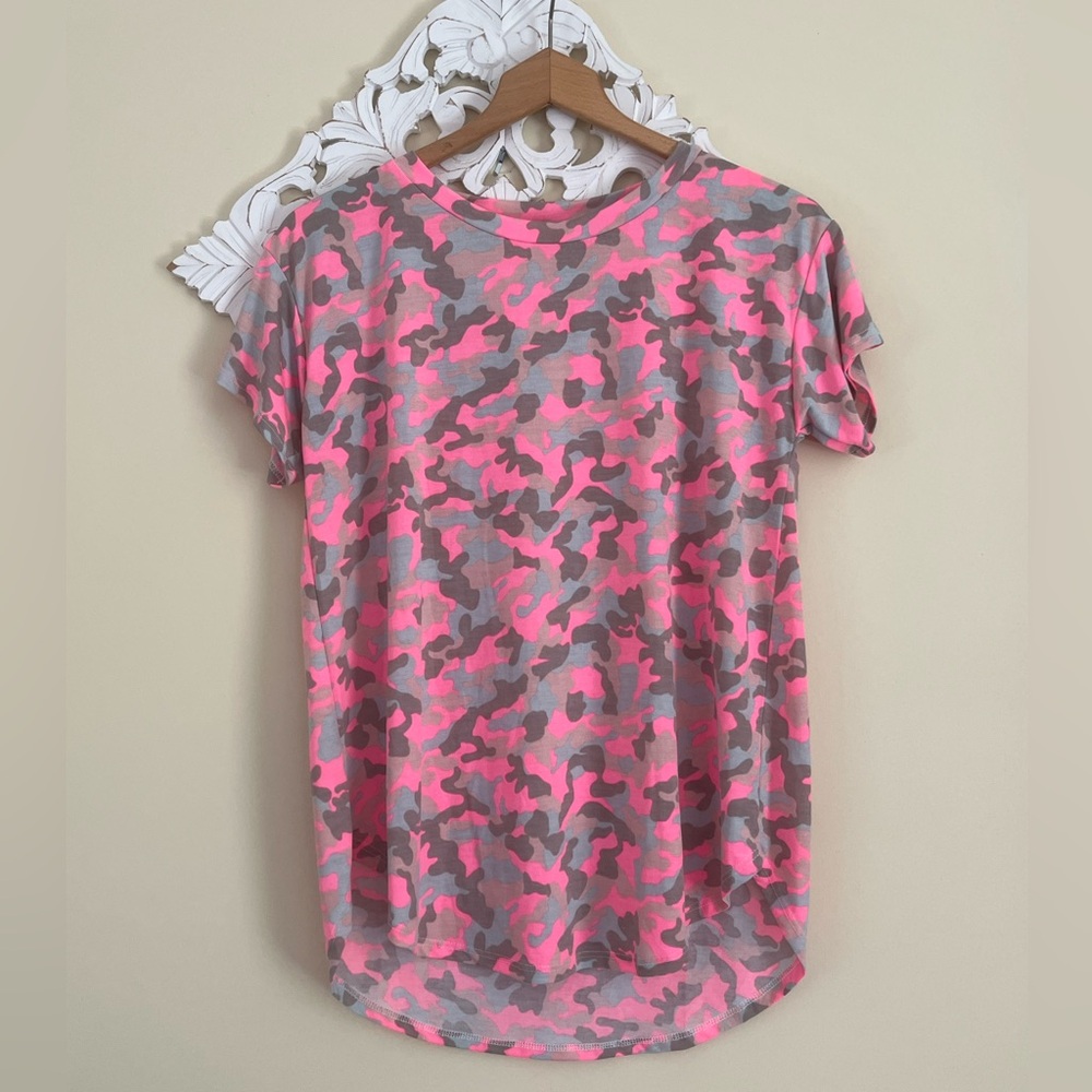 Sew in Love camo print top. NWOT